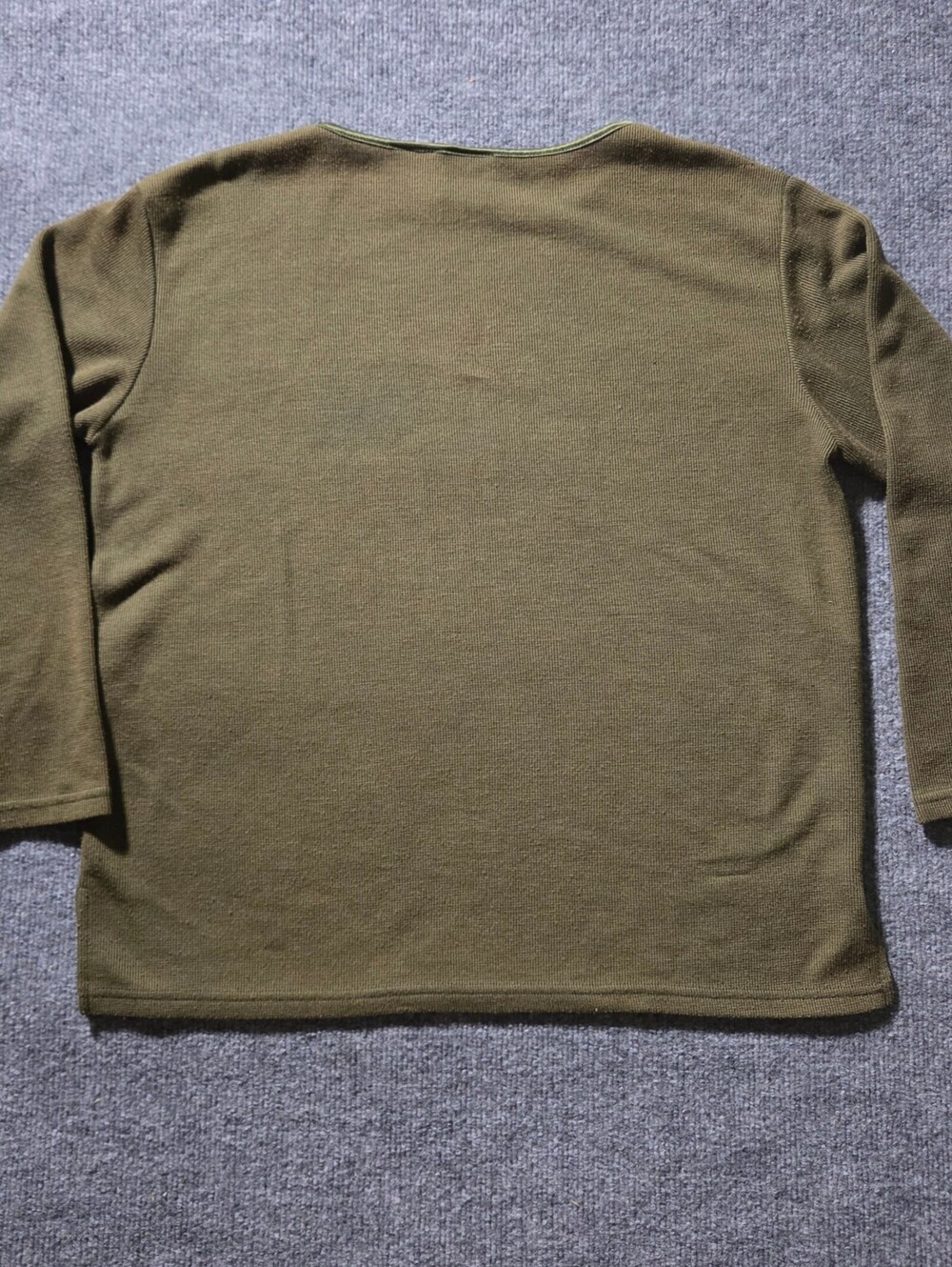 TR Bentley Olive Green Long Sleeve Knit Sweater Medium - Picture 4 of 8